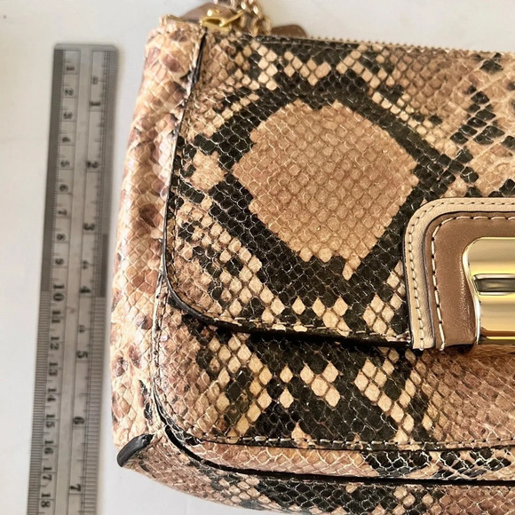 COACH Embossed Faux Python Innovation Leather Bag, Purse. New In Box. Elegant - Picture 12 of 15